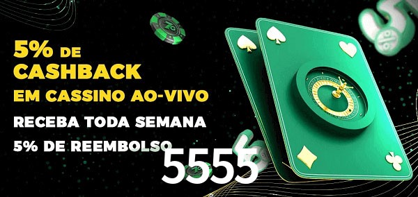 Promoções do cassino ao Vivo 5555